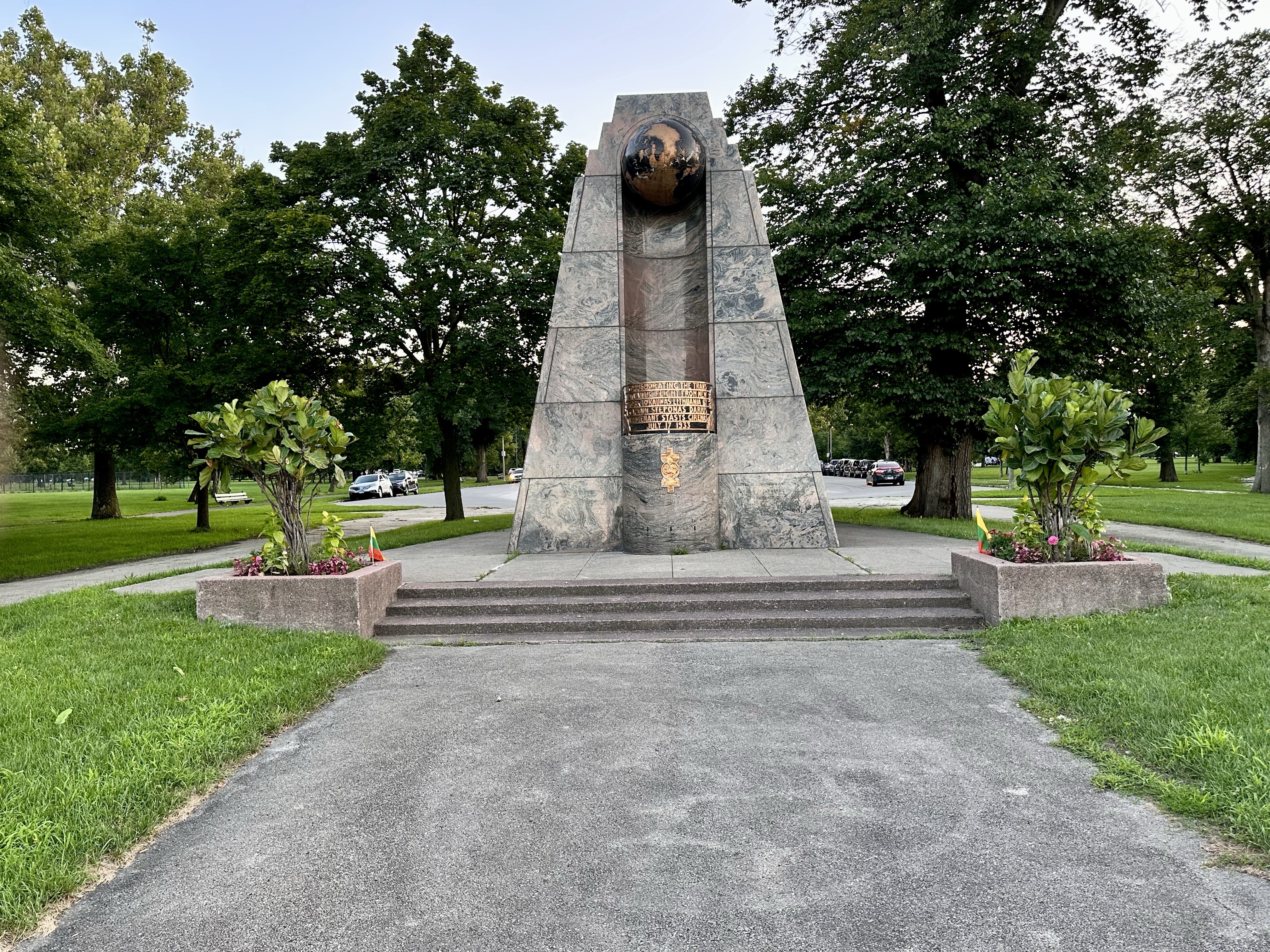 Photograph from DARIUS GIRENAS MEMORIAL IN CHICAGO’S MARQUETTE PARK COMMUNITY