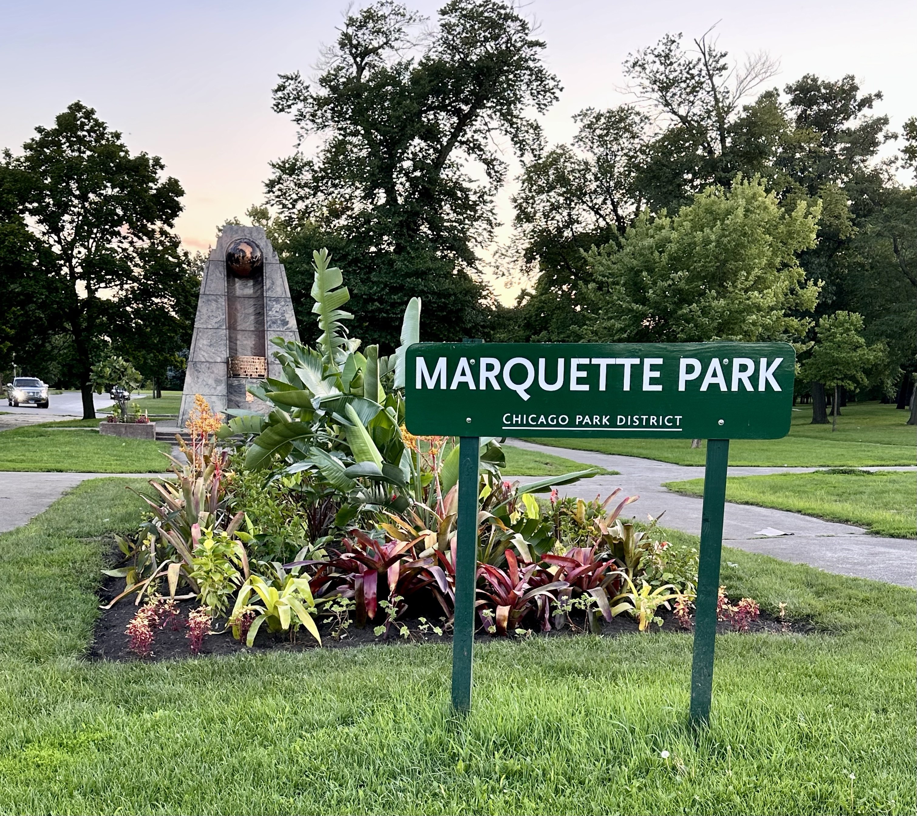 Photograph from DARIUS GIRENAS MEMORIAL IN CHICAGO’S MARQUETTE PARK COMMUNITY