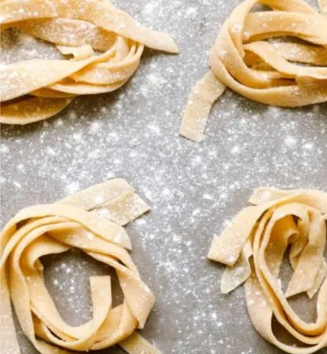 A package of handmade semolina pasta
