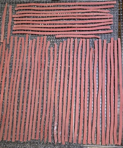 Handmade red wine semolina pasta