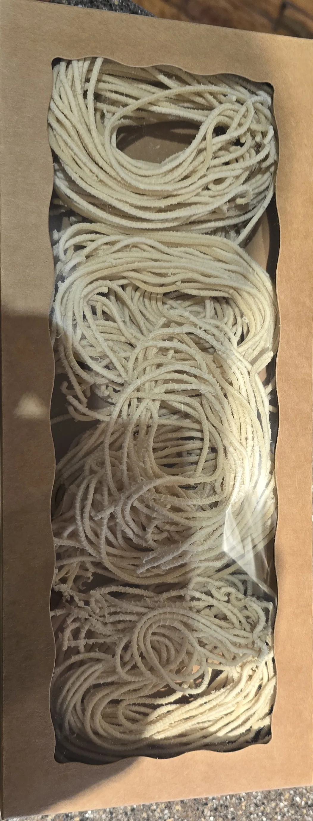 Long semolina spaghetti from Homestyle Dough
