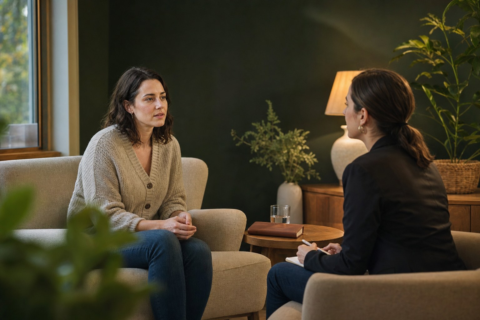 Adult in a private therapy session
