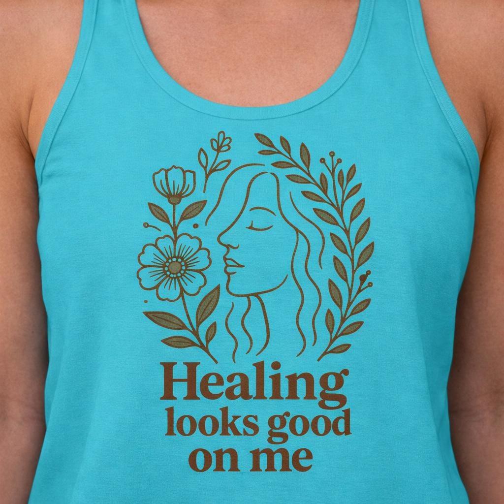 Motivational Racerback Tank Top Design Fitness Apparel Casual Wear Confidence Clothing Workout Inspiration Positive Mindset Gym Attire Yoga
