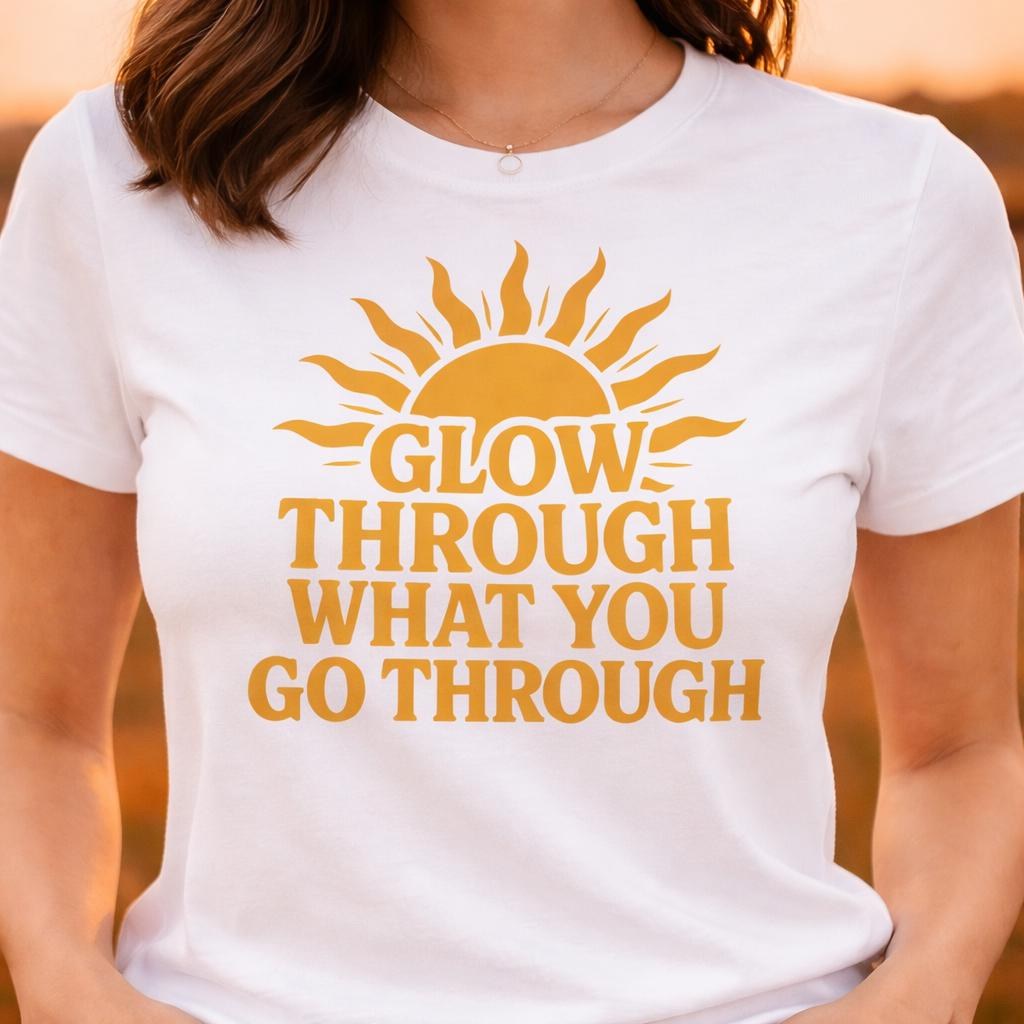 Womens Graphic Tee Inspirational Message Positive Mindset Top Uplift Motivational Shirt Encouraging Quote Cotton Blend Casual Wear Yoga