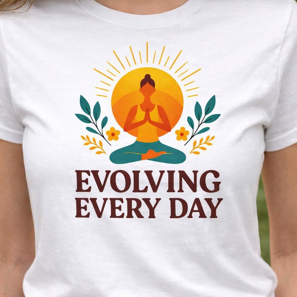 Yoga Graphic Tee for Women, Mindfulness Shirt, Inspirational Meditation Top, Spiritual Clothing, Comfort Fit T-Shirt