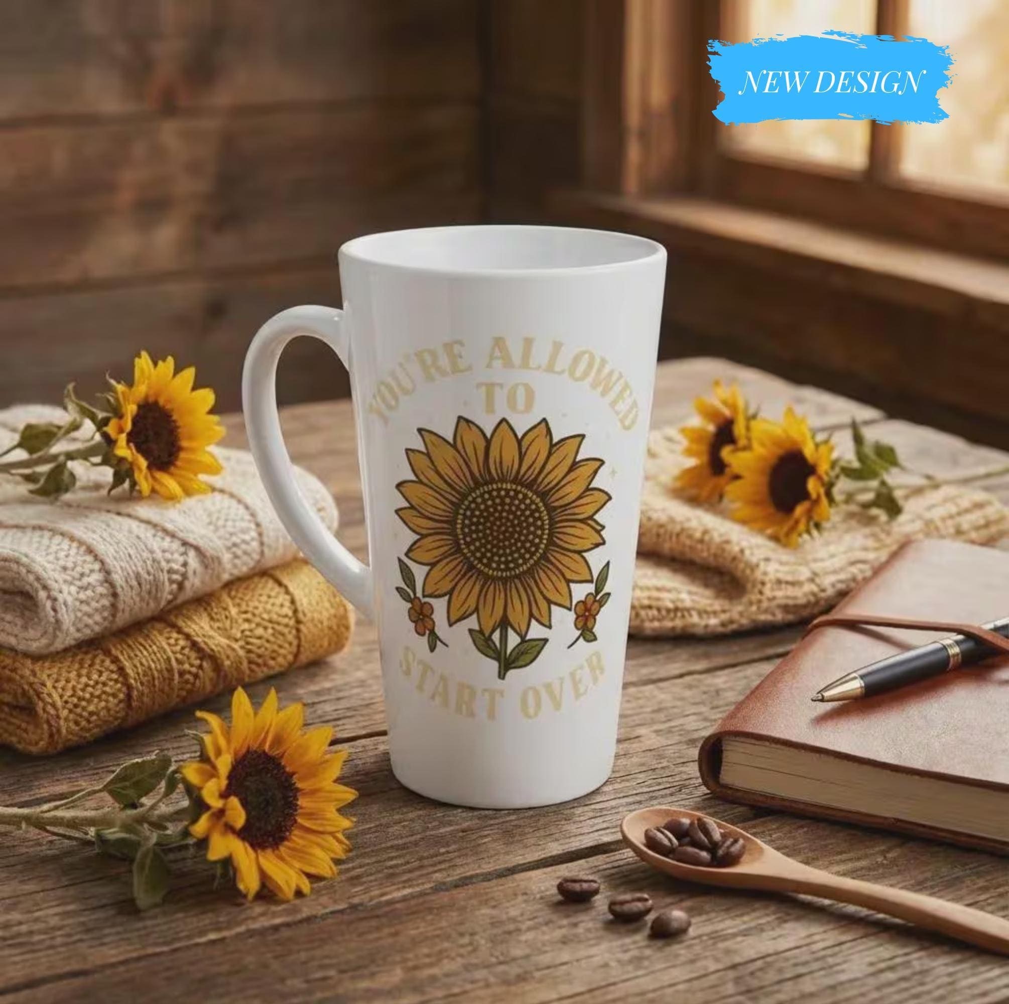 Inspirational Ceramic Mug Motivational Gift for Her Morning Ritual Coffee Cup Positive Affirmation Mindfulness Drinkware Large Latte Daily