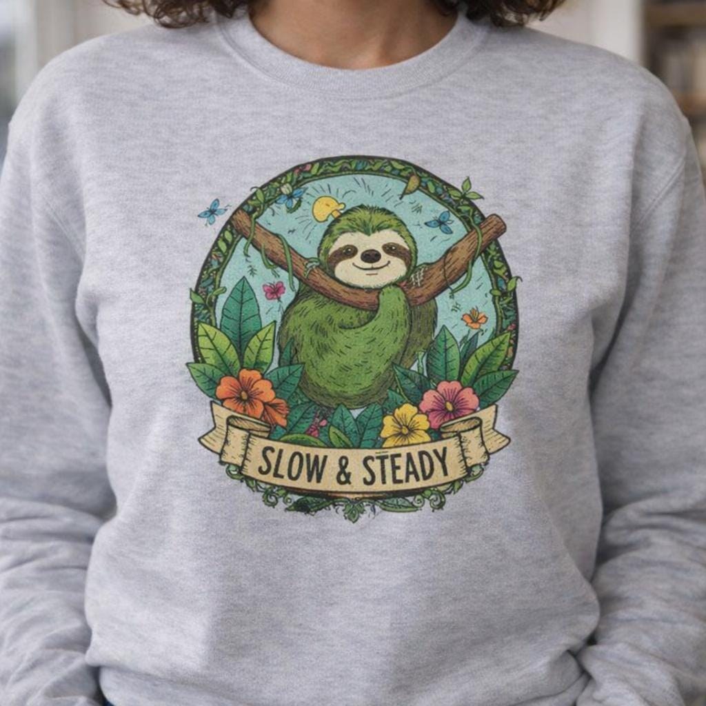 Minimalist Slow Living Sweatshirt Crewneck, Cozy Pullover, Simple Neutral Sweater, Mindful Lifestyle Clothing, Unisex Gift