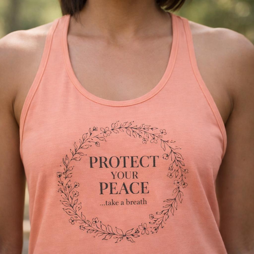 Mental Health Awareness Tank Top Women, Inspirational Self Care Racerback, Mindfulness Yoga Gym Wear, Anxiety Support Gift