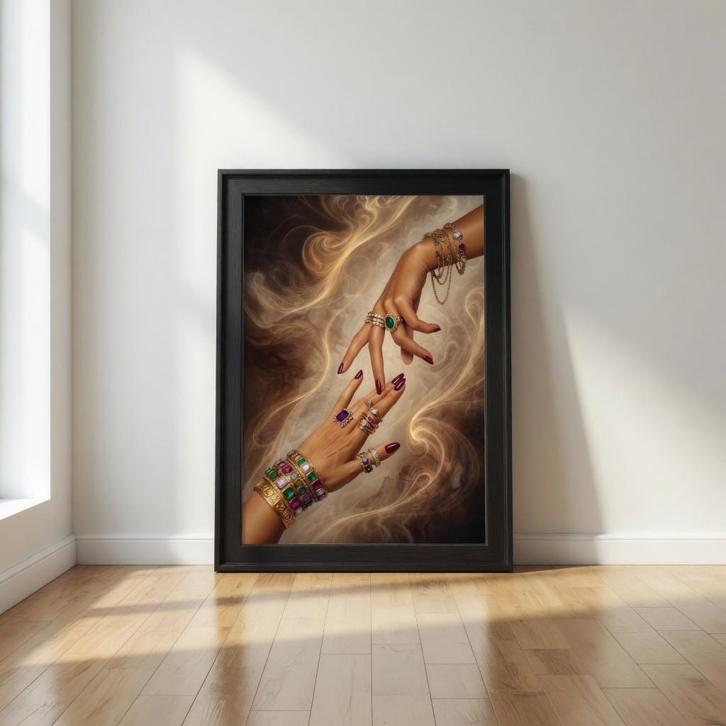 Deep Talks Collage Art, Retro Psychedelic Wall Print (Digital Download)
