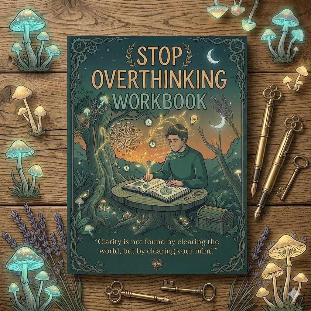 Stop Overthinking Workbook, Anxiety Relief Journal, Mindfulness Planner (Digital Download)