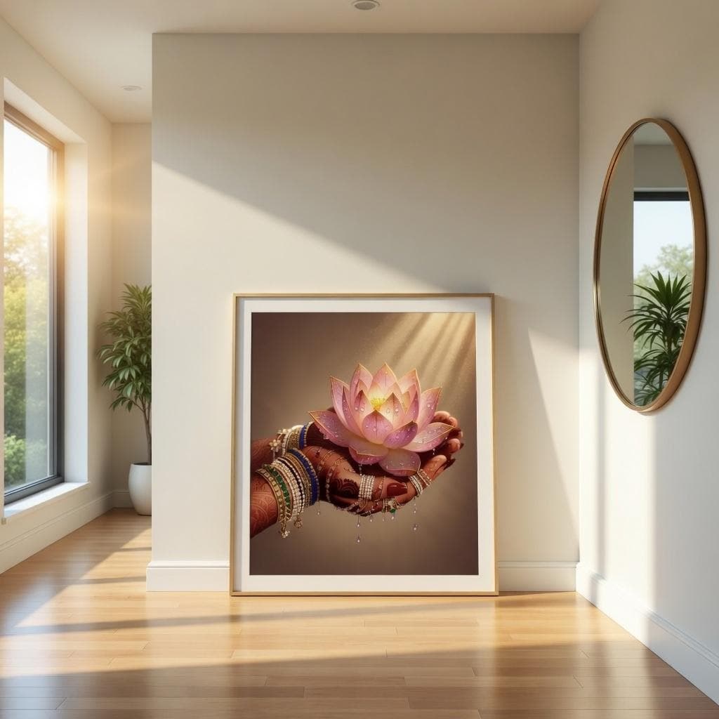 Lotus Flower Wall Art, Spiritual Botanical Print, Feminine Meditation Decor (Digital Download)
