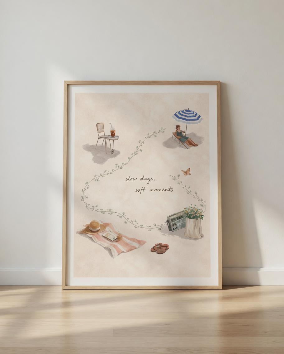 Minimalist Beach Art, Coastal Ocean Print, Neutral Seascape, Modern Decor (Digital Download)