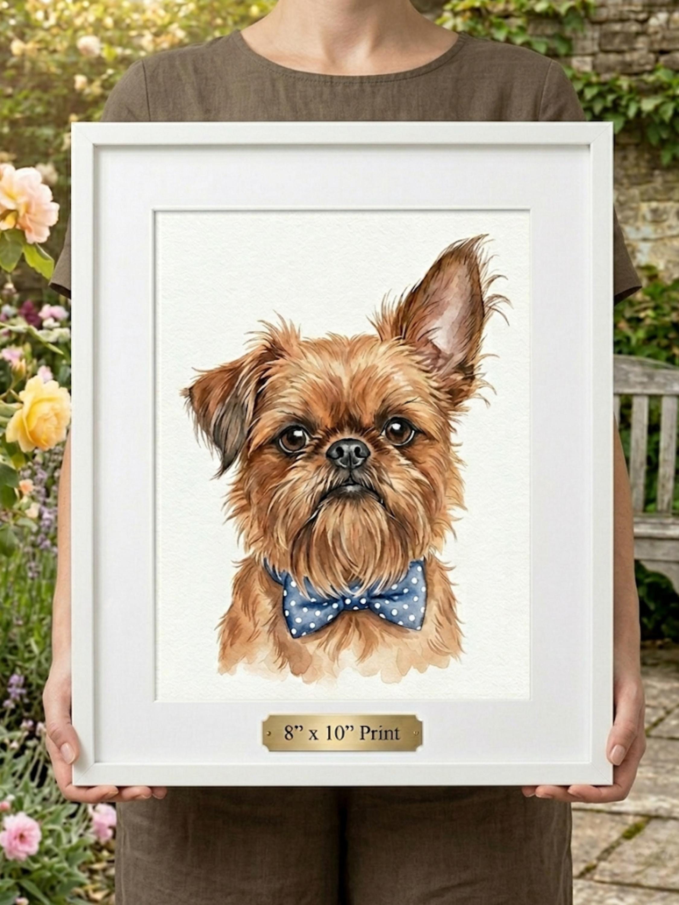 Custom Watercolor Pet Portrait, Hand Drawn Dog Illustration, Personalized Animal Artwork
