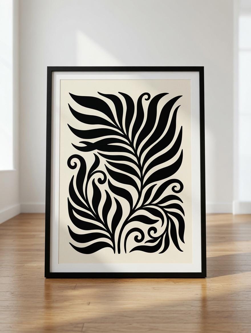 Moody Botanical Print, Vintage Floral Wall Art, Dark Academia Decor (Digital Download)