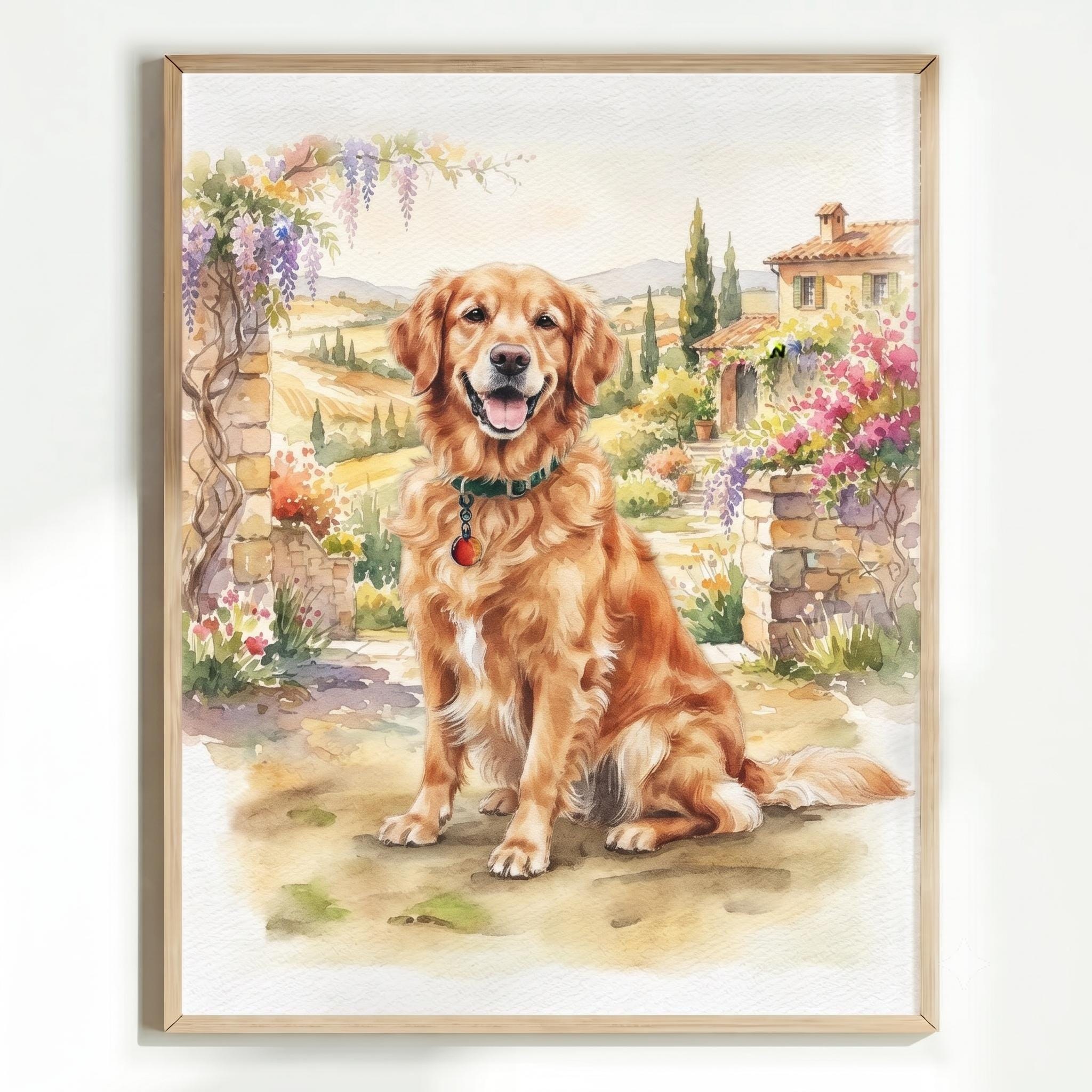 Custom Pet Portrait From Photo, Hand Painted Animal Artwork, Personalized Dog Cat Illustration, Memorial Keepsake Gift