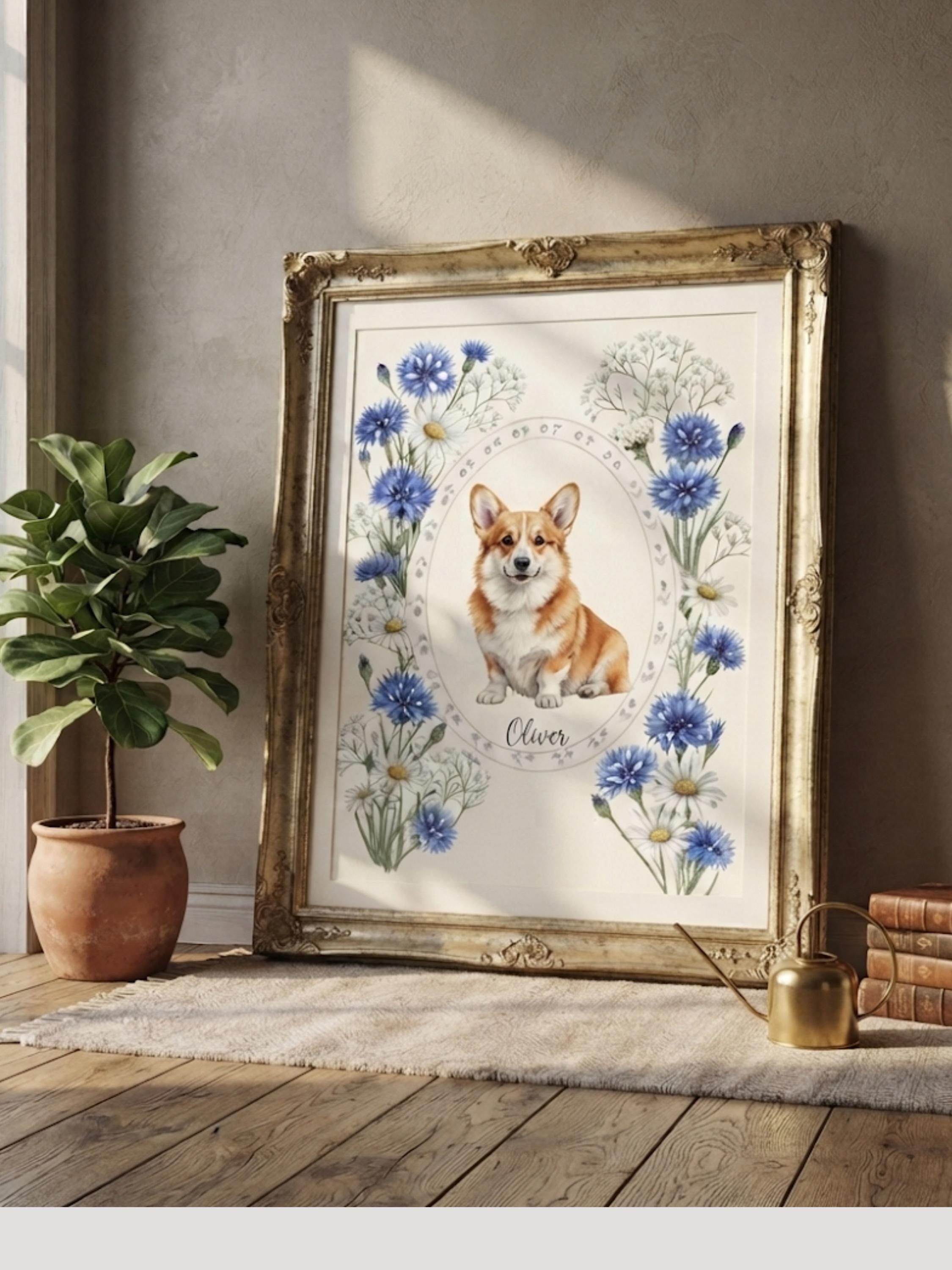 Personalized Pet Illustration, Mini Custom Watercolor Dog Portrait, Hand Painted Animal Artwork, Memorial Gift