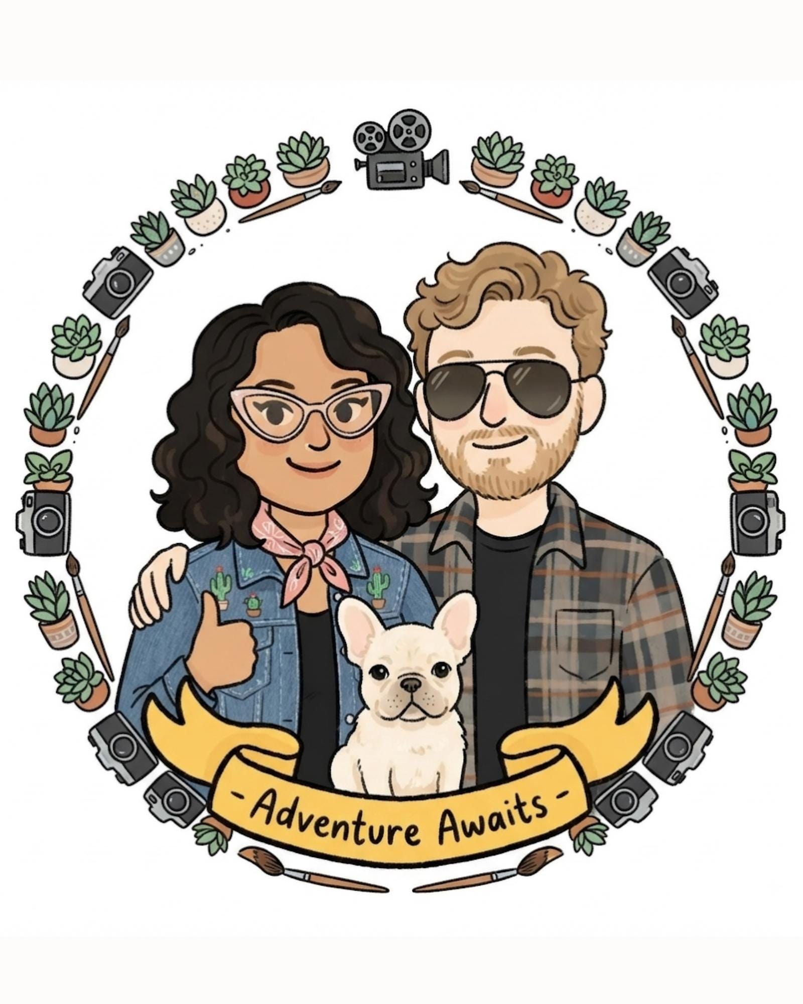 Custom Couple Portrait, Hand Drawn Family Pet Illustration, Personalized Artwork (Digital File Available)