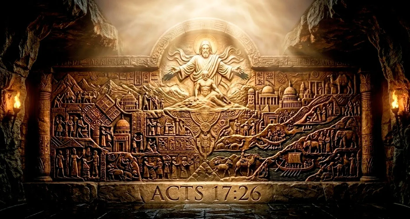 Acts 17:26 — From One Man, Every Nation | Panoramic Scripture Wall Art