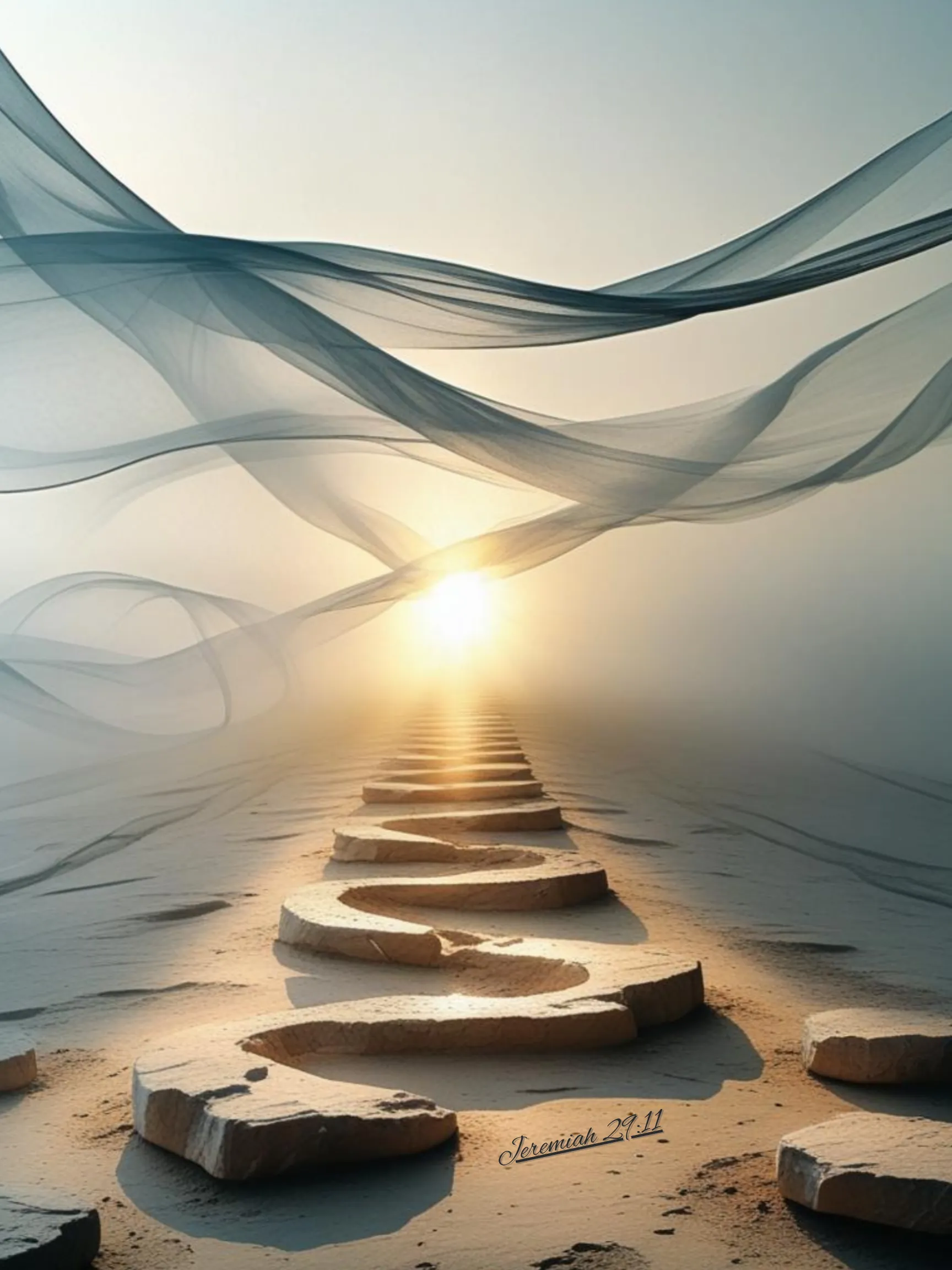 Jeremiah 29:11 Path of Hope| Christian Digital Wall Art