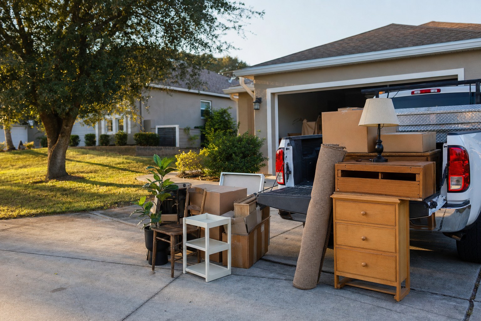 Illustrative junk removal scene