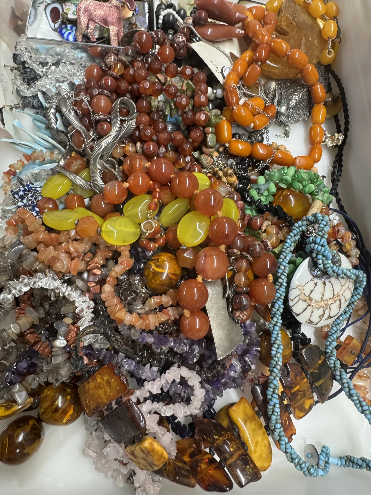 Natural amber and turquoise jewellery from the Christina Rafter Estate collection