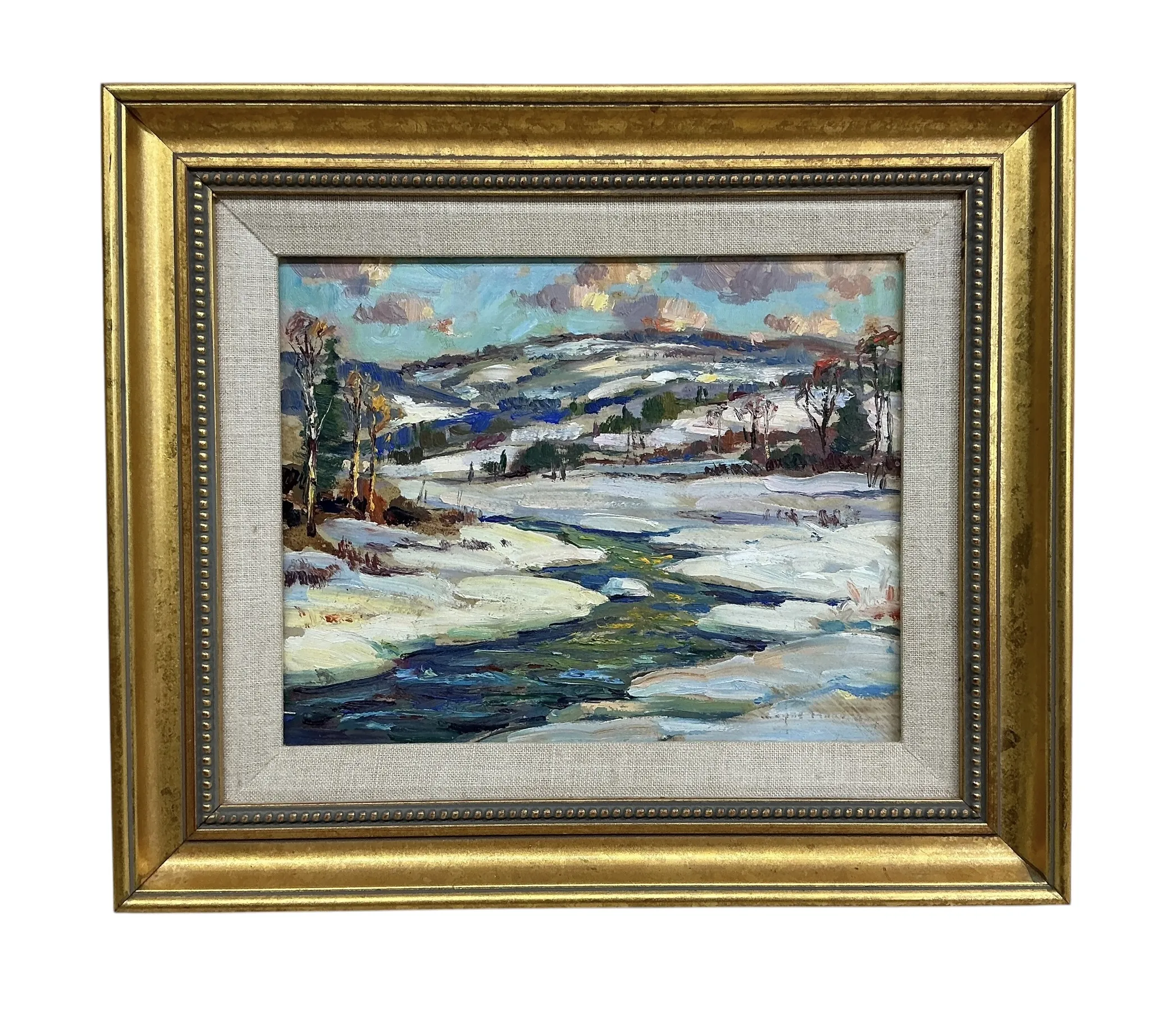 Cape Ann painting prepared for a Massachusetts auction