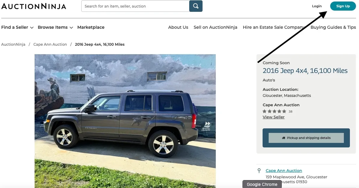 To Be Auctioned Without Reserve - Jeep Patriot with 16000 Miles — photo 1
