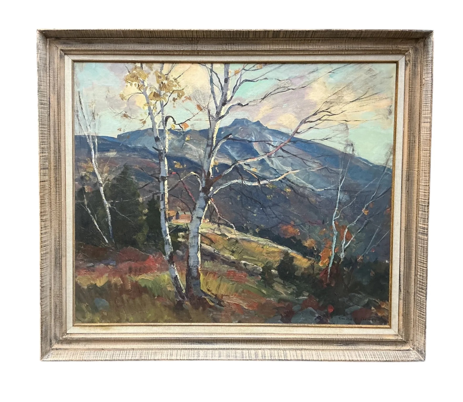 Framed landscape painting from an estate collection
