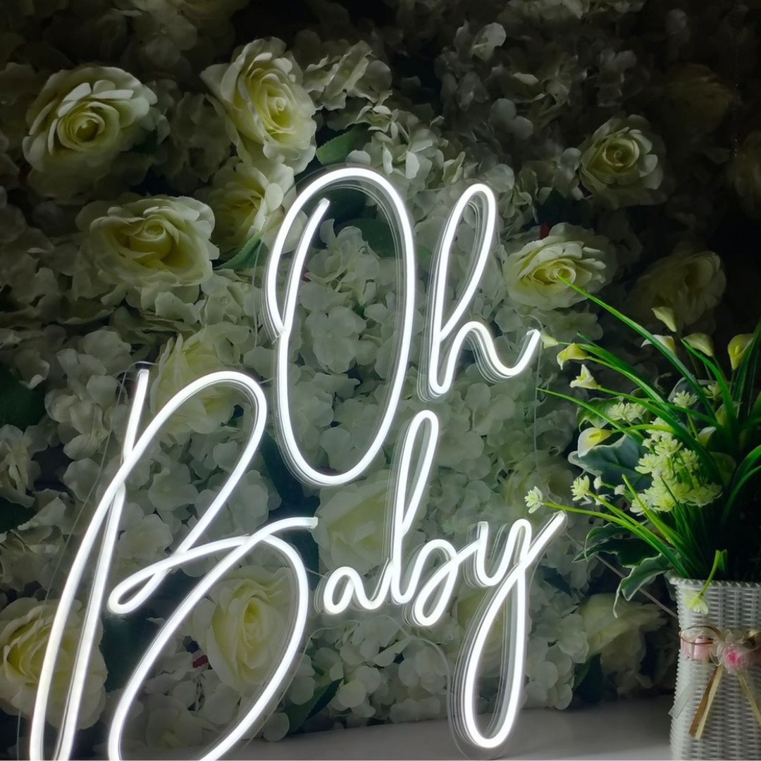 Oh Baby backdrop available from The Pose Garden