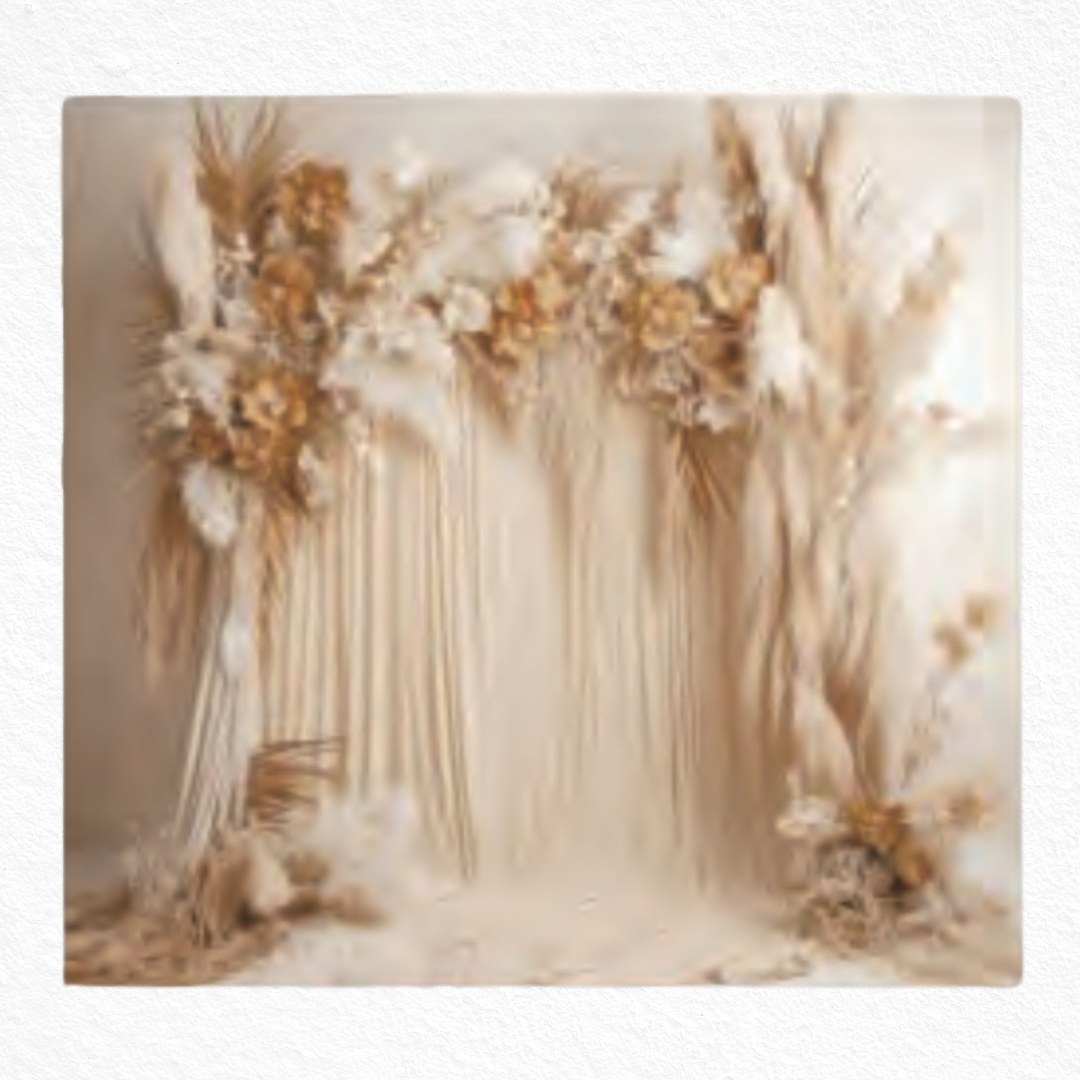 Boho Pampas Grass backdrop available from The Pose Garden