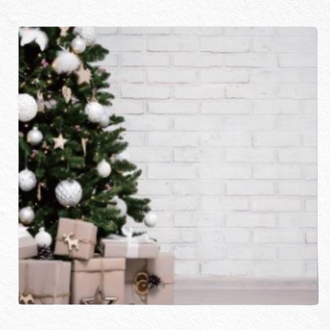 Christmas Tree Brick Wall backdrop available from The Pose Garden