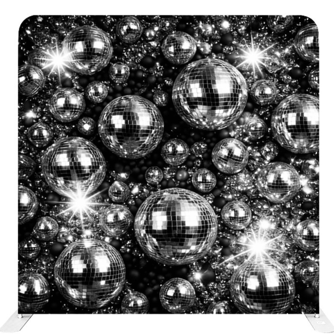 NYE Disco Balls backdrop available from The Pose Garden