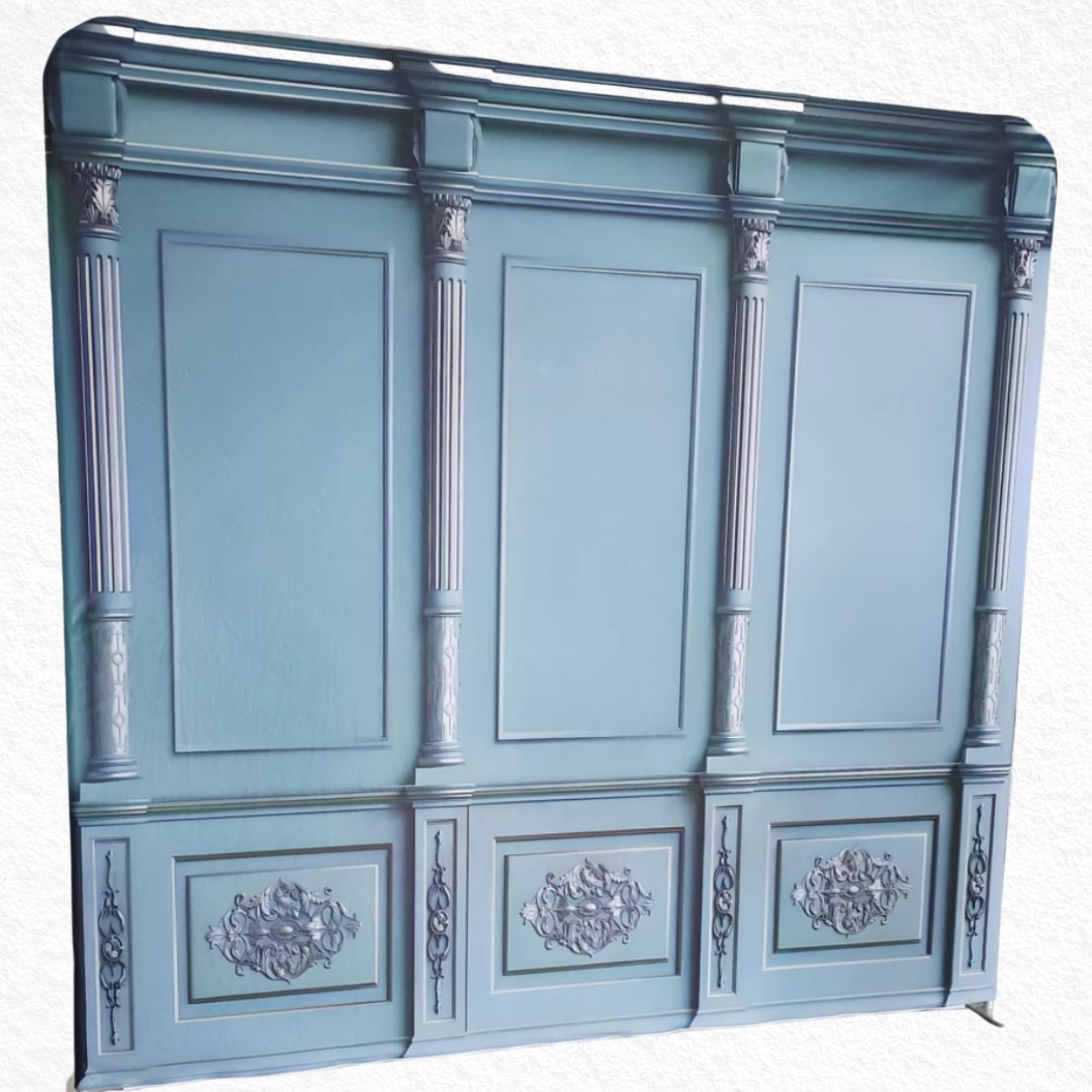 Victorian Wall Teal backdrop available from The Pose Garden
