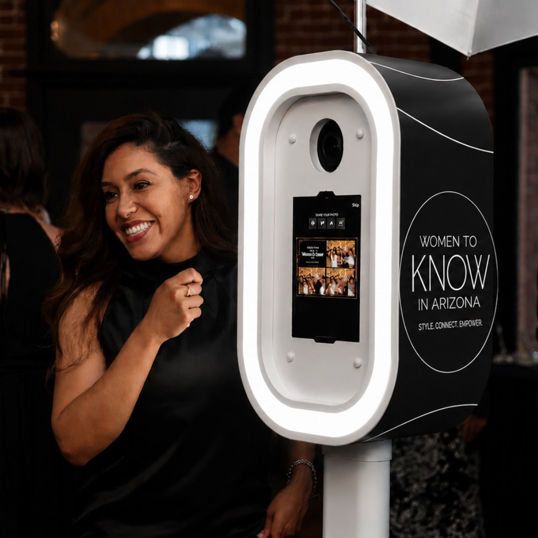 Branded corporate Photo Booth at an event