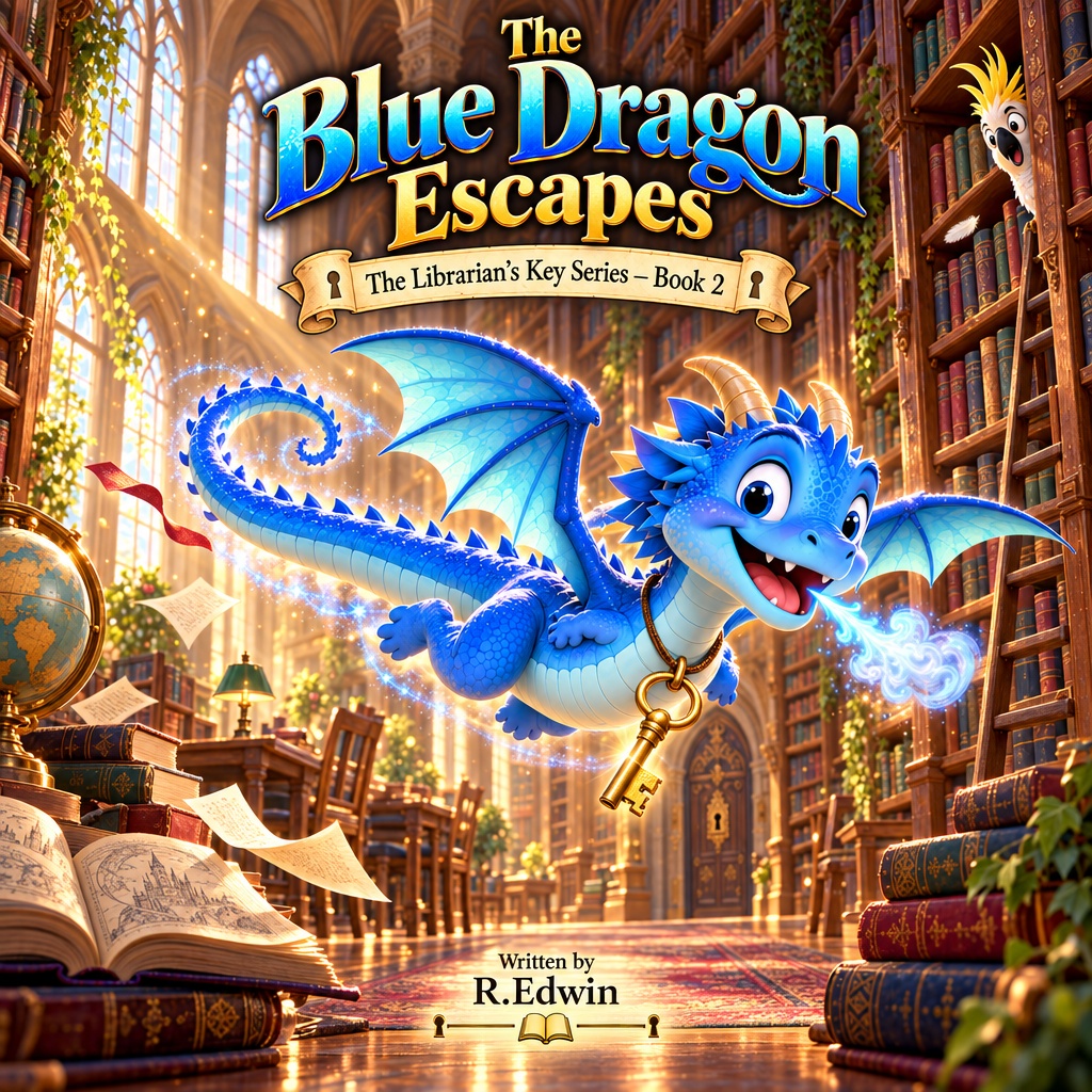 Cover of The Blue Dragon Escapes by R.Edwin