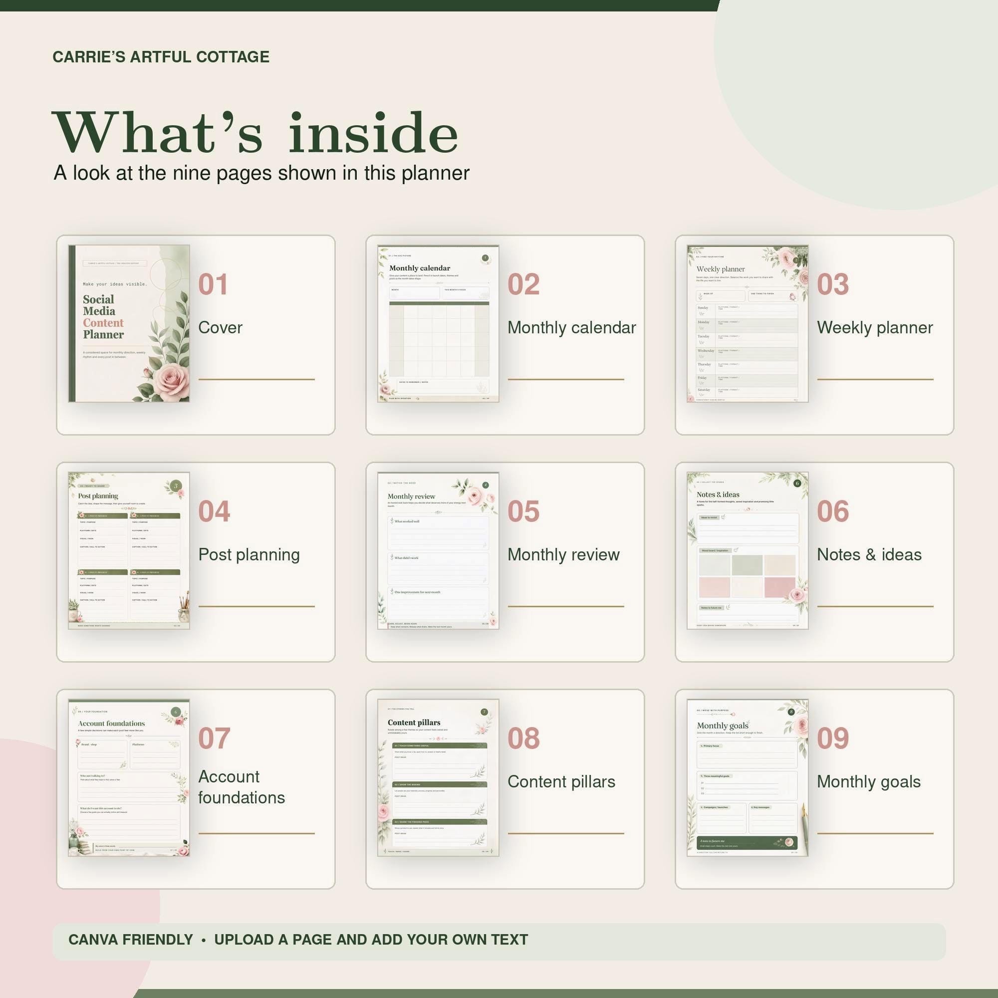 Social Media Content Planner | Instagram & TikTok Calendar (Digital Download) cover artwork