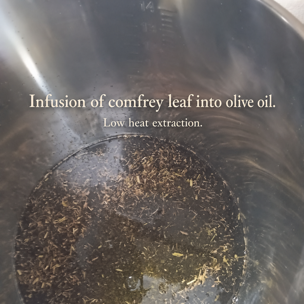The infusion is prepared with gentle, low heat and patience.