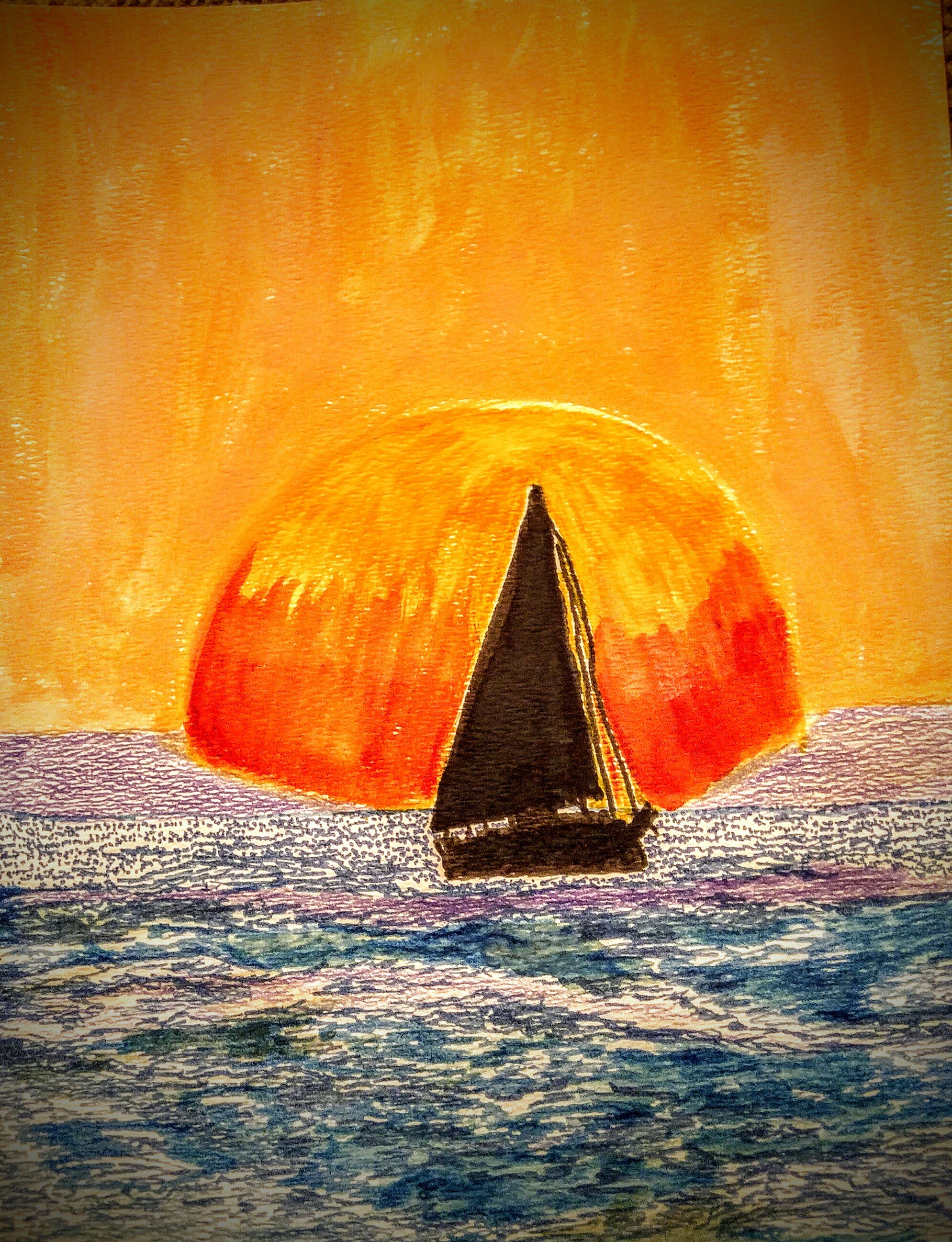 JmurArt original artwork with vivid color, hand-drawn figures, and layered marks