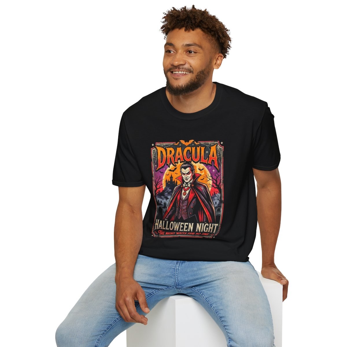 Dracula Halloween T-Shirt — Vintage Vampire "Halloween Night" Graphic