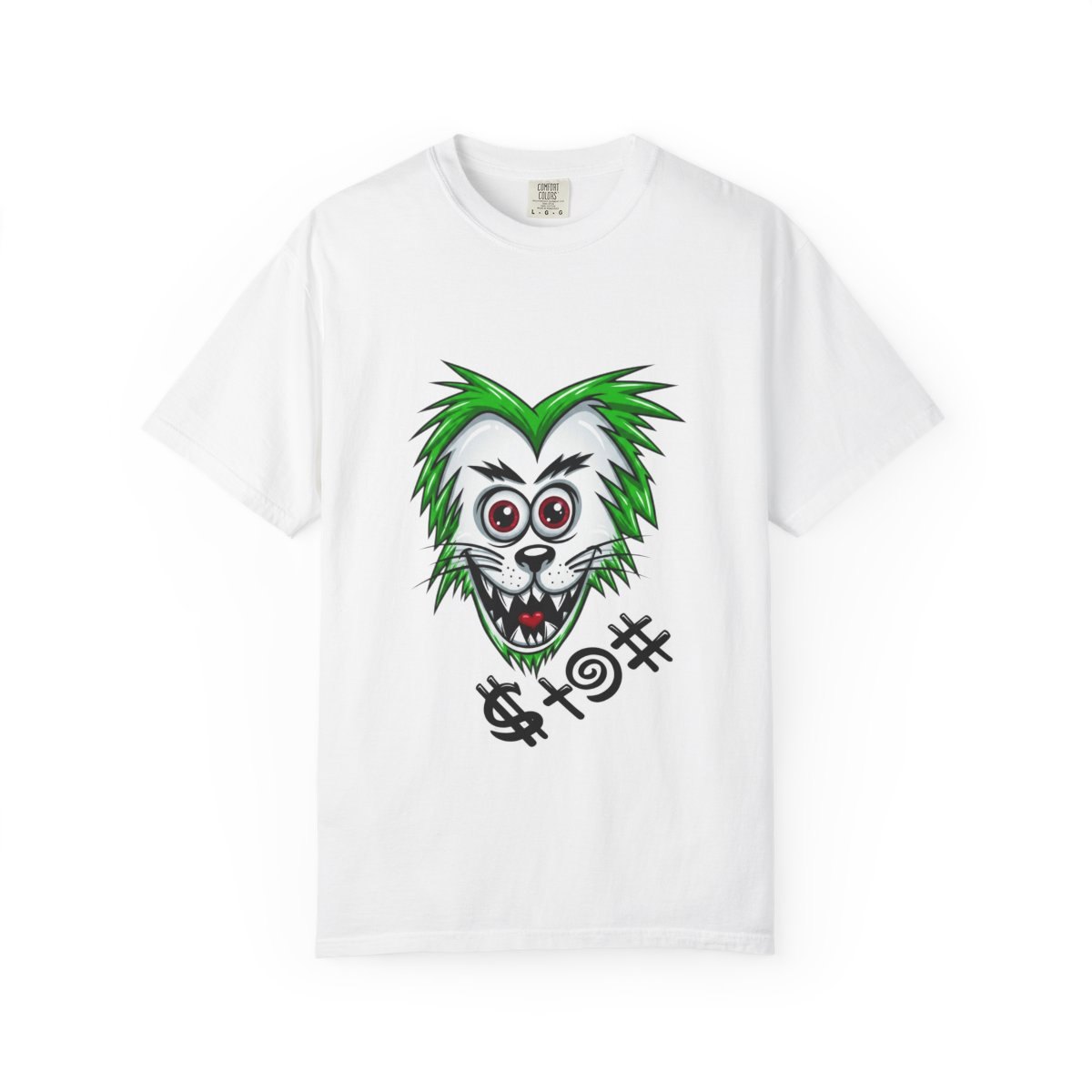 Psycho Clown Graphic T-Shirt — Green Madface Illustration