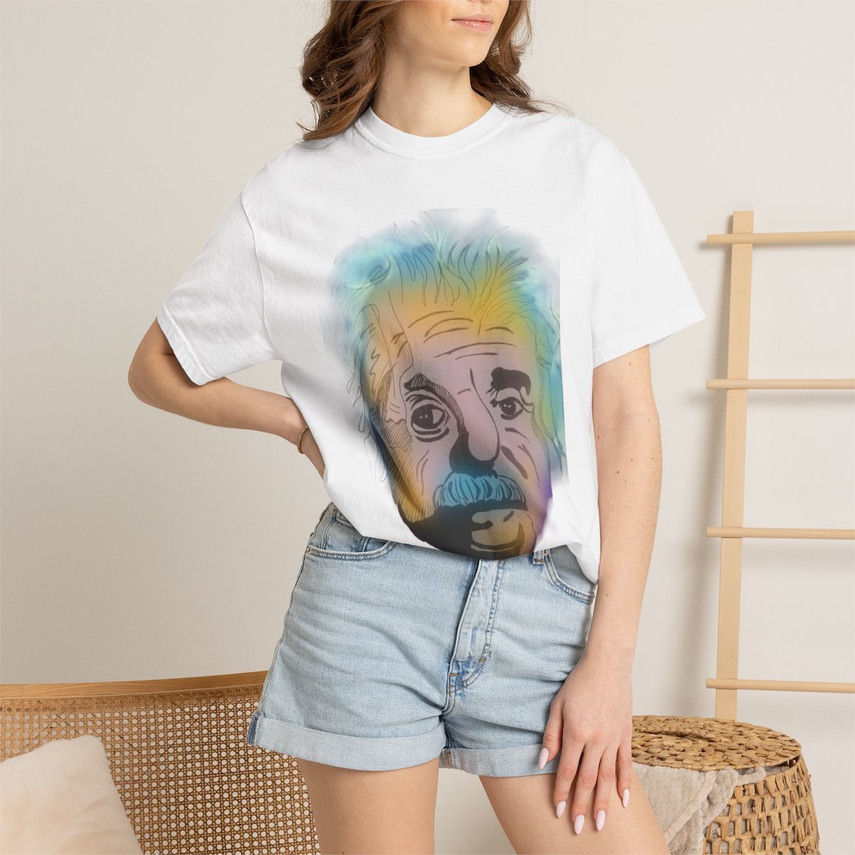 Einstein Portrait T-Shirt — E=mc University Graphic Tee