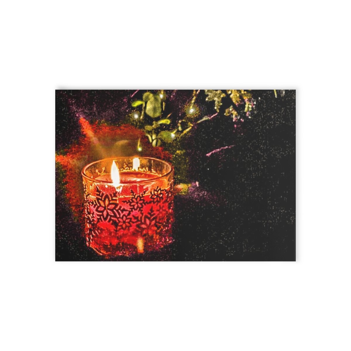 Holiday Card — Warm Candlelight Christmas Card (One-Sided)