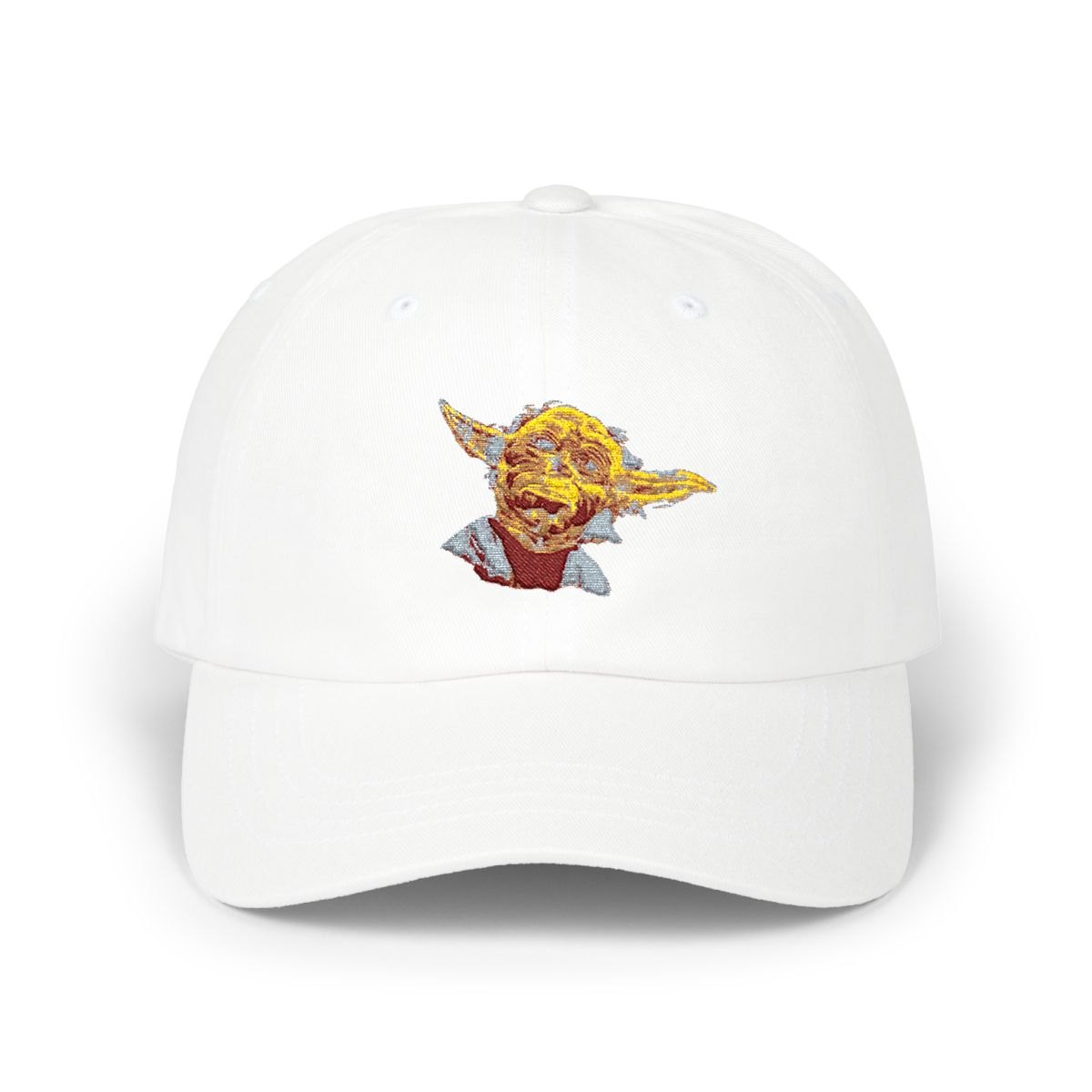 Dad Cap — Retro Pixel Yoda Embroidered Baseball Hat