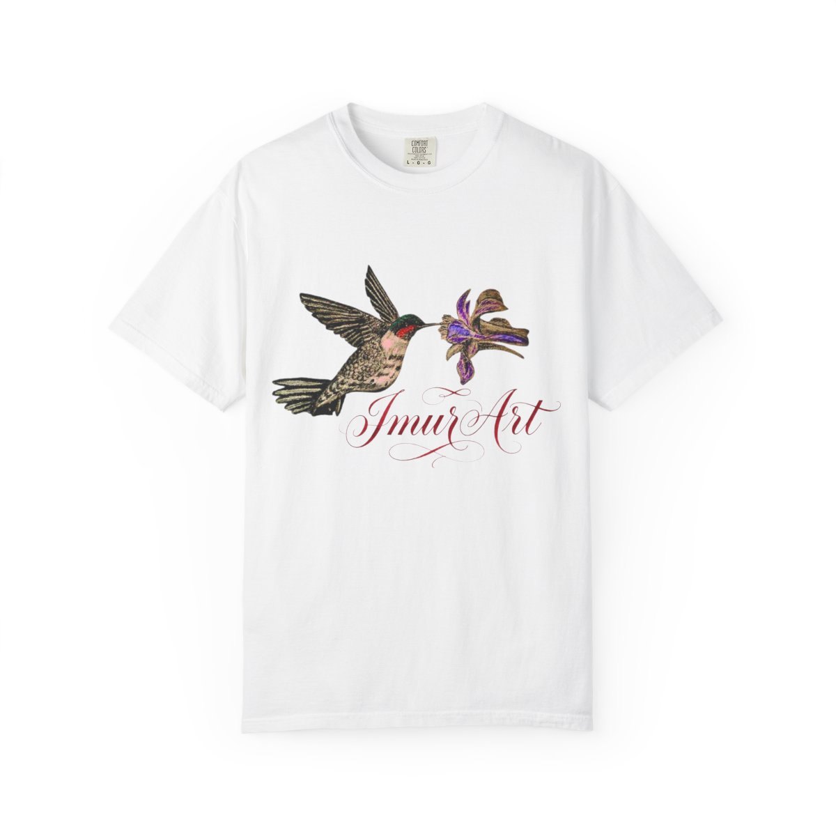 Hummingbird &amp; Lily T‑Shirt — Floral Wildlife Graphic Tee