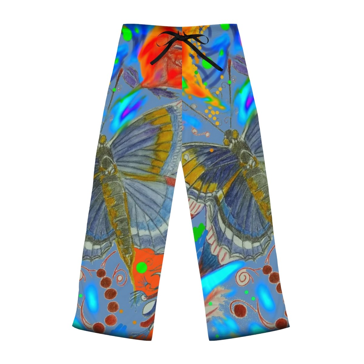 Butterfly Garden Women's Pajama Pants — Colorful All-Over-Print Loungewear