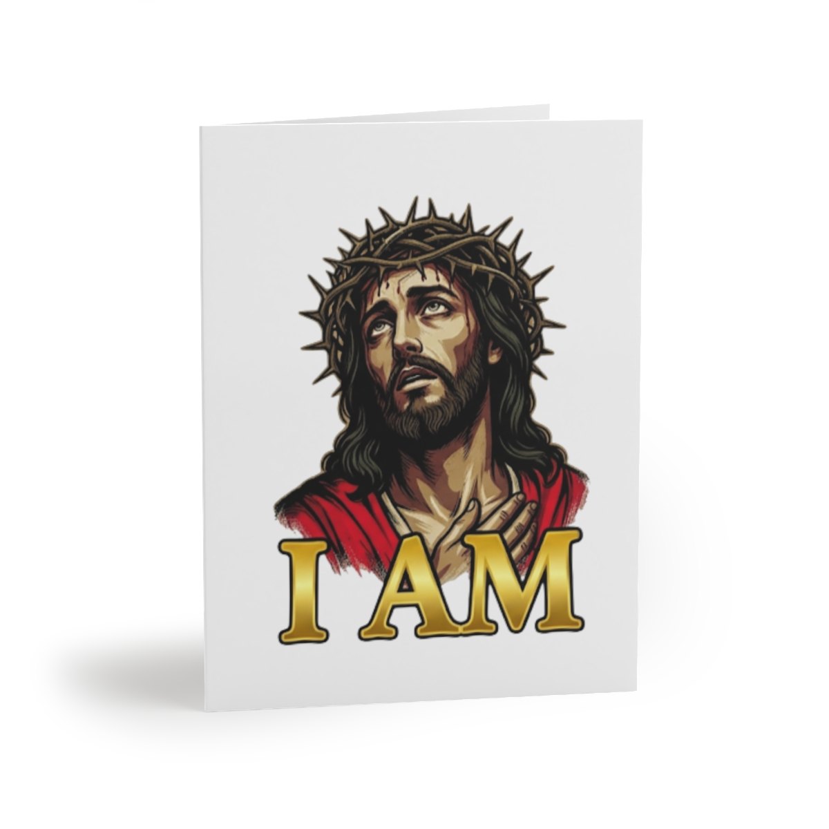 Christian 'I AM' Greeting Card — Religious Jesus Prayer Card (8/16/24 Pack)