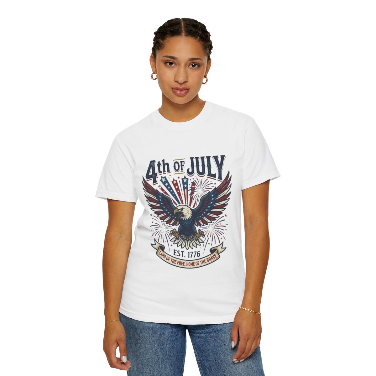 4th of July Eagle T-Shirt — Patriotic Independence Day Graphic Tee