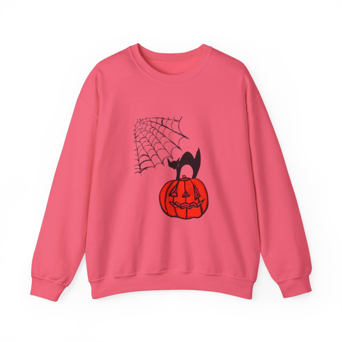 Black Cat on Pumpkin Sweatshirt