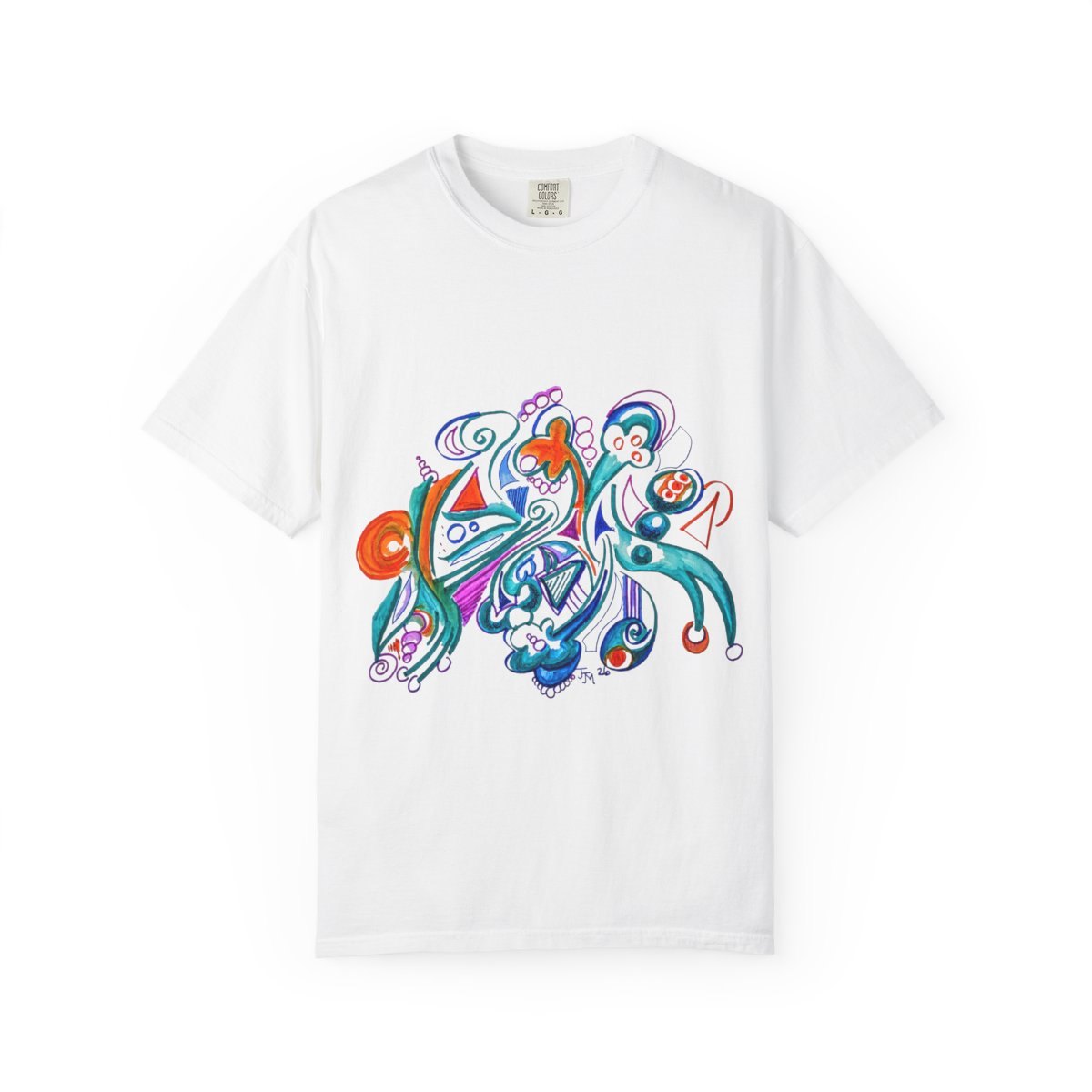 Abstract Colorwave T-Shirt — Vibrant Psychedelic Art Tee
