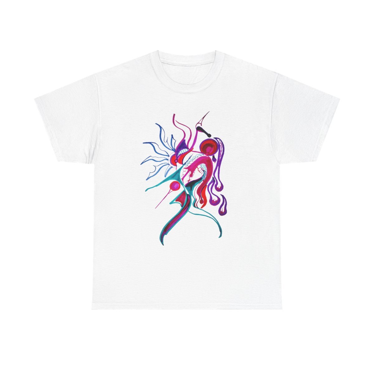 Colorful Abstract Art Unisex Heavy Cotton Tee